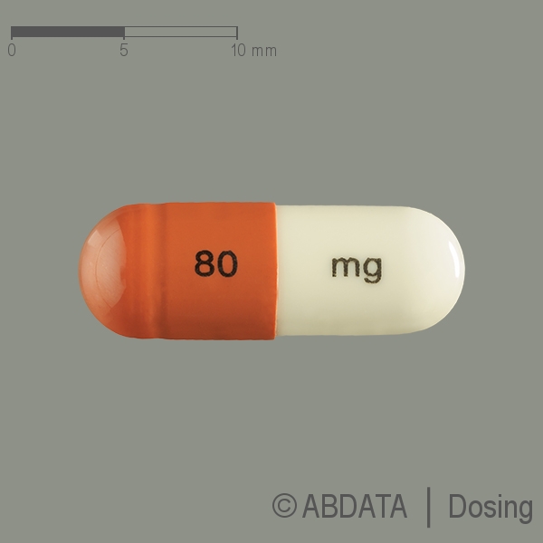 Produktabbildungen für ATOMOXETIN Glenmark 80 mg Hartkapseln in der Vorder-, Hinter- und Seitenansicht.
