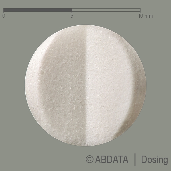 Produktabbildungen für LEVOMETHADON Aristo 5 mg Tabletten in der Vorder-, Hinter- und Seitenansicht.