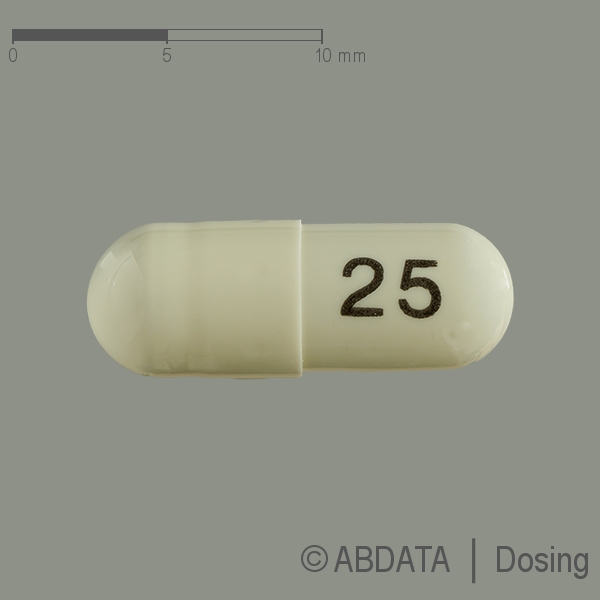 Produktabbildungen für PREGABALIN Aristo 25 mg Hartkapseln in der Vorder-, Hinter- und Seitenansicht.
