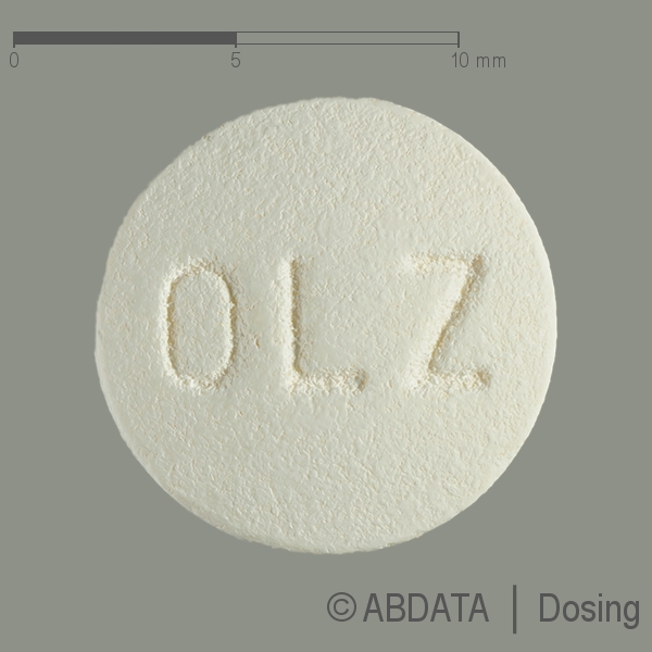 Produktabbildungen für OLANZAPIN axcount 15 mg Filmtabletten in der Vorder-, Hinter- und Seitenansicht.