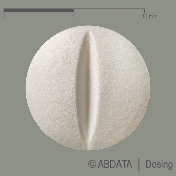 Produktabbildungen für LEVOMETHADON Aristo 5 mg Tabletten in der Vorder-, Hinter- und Seitenansicht.