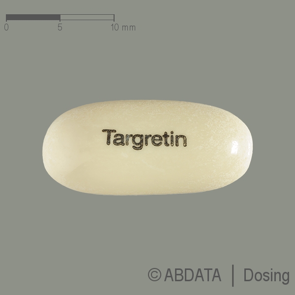 Produktabbildungen für TARGRETIN Eisai 75 mg Weichkapseln in der Vorder-, Hinter- und Seitenansicht.