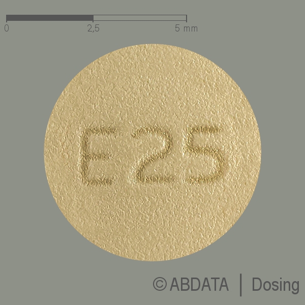 Produktabbildungen für EPLERENON Heumann 25 mg Filmtabletten in der Vorder-, Hinter- und Seitenansicht.