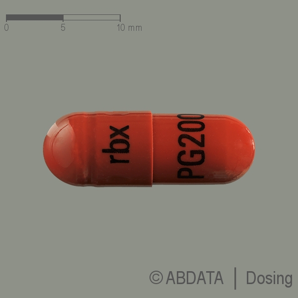 Produktabbildungen für PREGABALIN BASICS 200 mg Hartkapseln in der Vorder-, Hinter- und Seitenansicht.