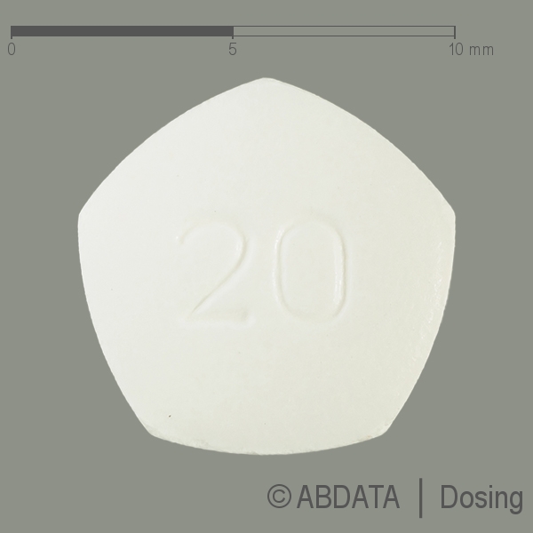Produktabbildungen für LISI HENNIG 20 mg Tabletten in der Vorder-, Hinter- und Seitenansicht.
