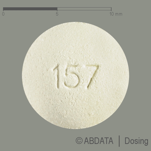Produktabbildungen für PRAMIPEXOL AL 1,57 mg Retardtabletten in der Vorder-, Hinter- und Seitenansicht.