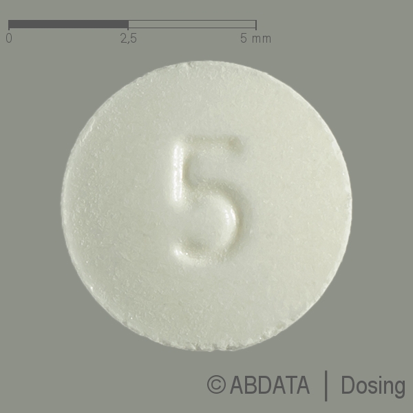 Produktabbildungen für CARAMLO 8 mg/5 mg Tabletten in der Vorder-, Hinter- und Seitenansicht.