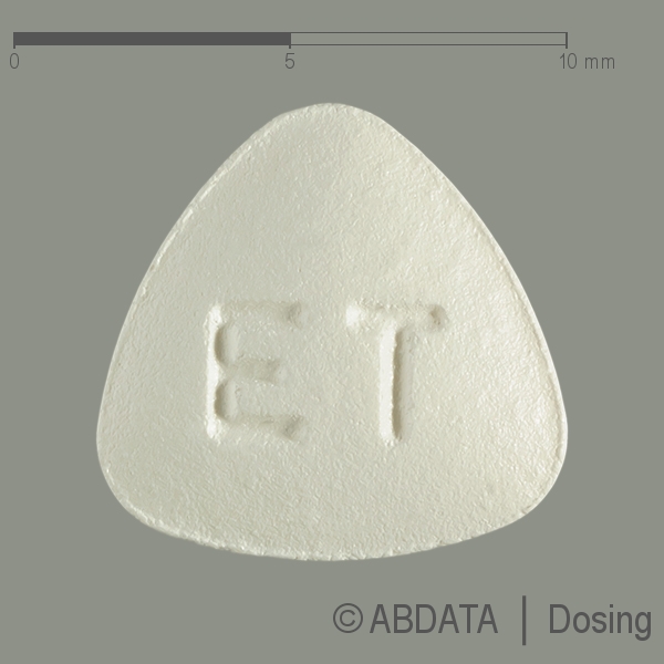 Produktabbildungen für ENTECAVIR PUREN 0,5 mg Filmtabletten in der Vorder-, Hinter- und Seitenansicht.