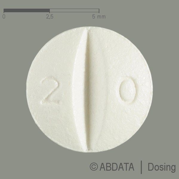Produktabbildungen für OLMESARTAN/Amlodipin AbZ 20 mg/5 mg Filmtabletten in der Vorder-, Hinter- und Seitenansicht.