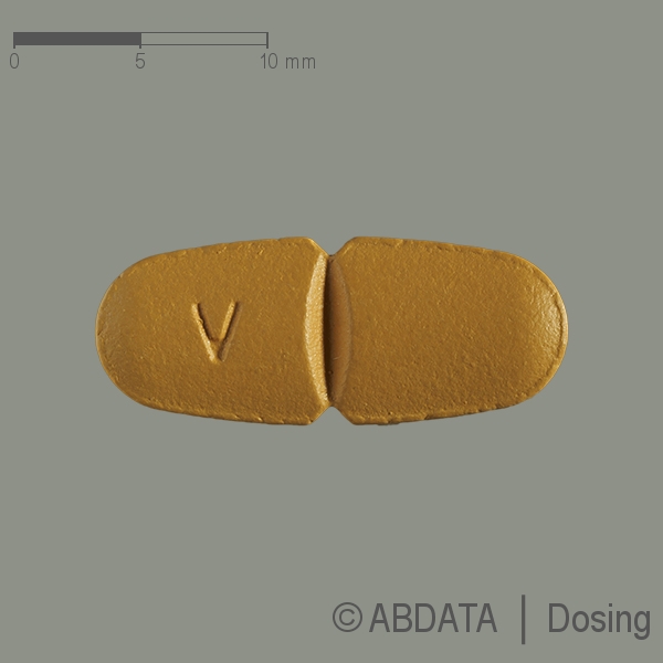 Produktabbildungen für VALSARTAN Zentiva comp.320 mg/25 mg Filmtabletten in der Vorder-, Hinter- und Seitenansicht.
