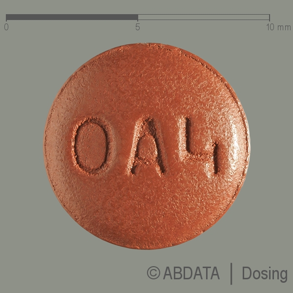 Produktabbildungen für OLMESARTANMEDOXOMIL/Amlodipin Accord 40 mg/10 mg in der Vorder-, Hinter- und Seitenansicht.