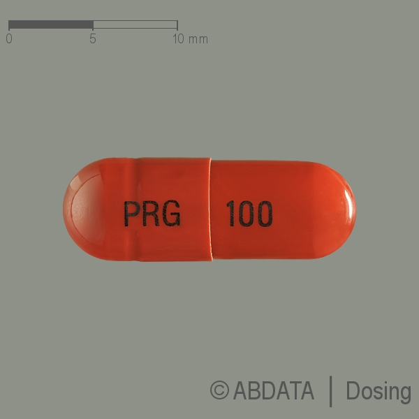 Produktabbildungen für PREGABALIN Micro Labs 100 mg Hartkapseln in der Vorder-, Hinter- und Seitenansicht.