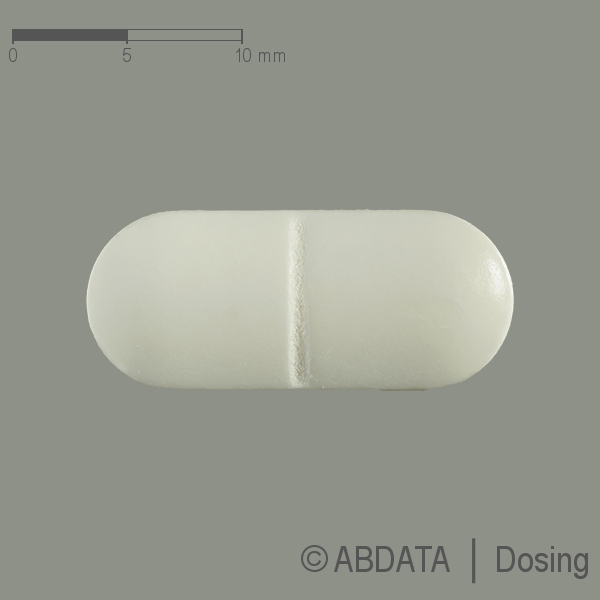 Produktabbildungen für VALPROAT AbZ 500 mg Retardtabletten in der Vorder-, Hinter- und Seitenansicht.