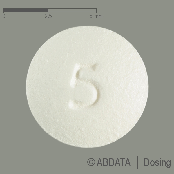 Produktabbildungen für OLMESARTAN/Amlodipin AbZ 20 mg/5 mg Filmtabletten in der Vorder-, Hinter- und Seitenansicht.