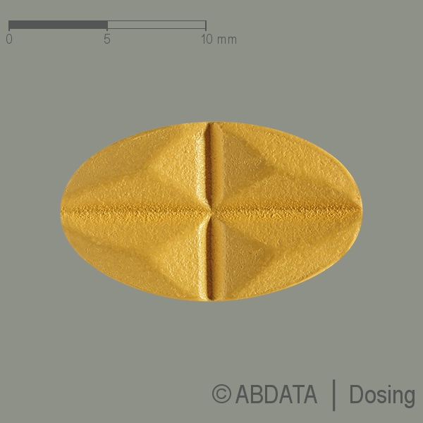 Produktabbildungen für TADALAFIL AbZ 20 mg Filmtabletten in der Vorder-, Hinter- und Seitenansicht.