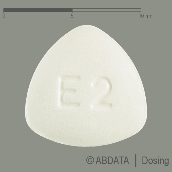 Produktabbildungen für ENALAPRIL BASICS 5 mg Tabletten in der Vorder-, Hinter- und Seitenansicht.