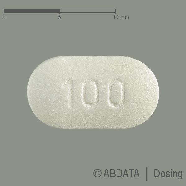 Produktabbildungen für SERTRALIN AL 100 mg Filmtabletten in der Vorder-, Hinter- und Seitenansicht.