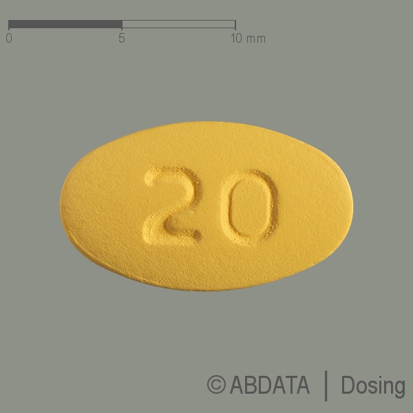 Produktabbildungen für TADALAFIL PUREN 20 mg Filmtabletten in der Vorder-, Hinter- und Seitenansicht.