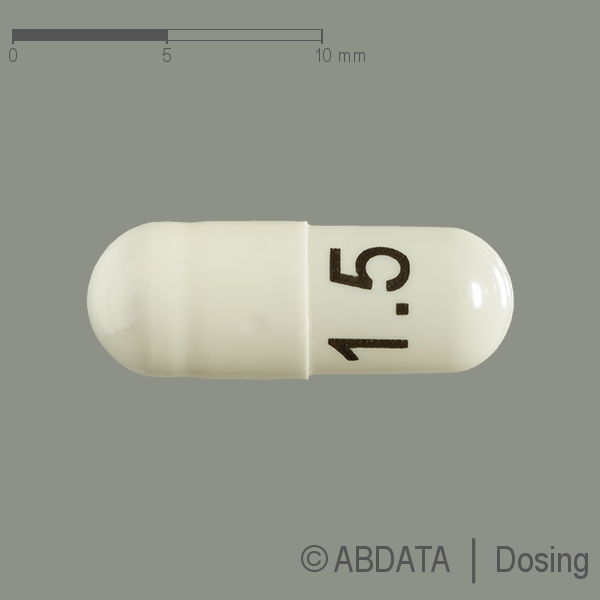 Produktabbildungen für REAGILA 1,5 mg Hartkapseln in der Vorder-, Hinter- und Seitenansicht.