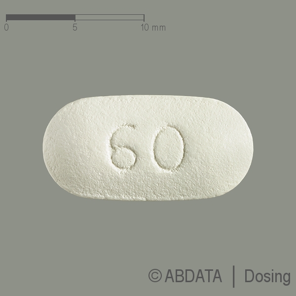 Produktabbildungen für ATORVASTATIN Aristo 60 mg Filmtabletten in der Vorder-, Hinter- und Seitenansicht.