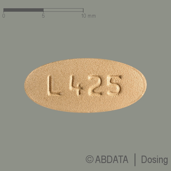 Produktabbildungen für LACOSAMID AAA-Pharma 150 mg Filmtabletten in der Vorder-, Hinter- und Seitenansicht.