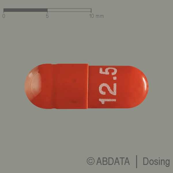 Produktabbildungen für SUNITINIB Zentiva 12,5 mg Hartkapseln in der Vorder-, Hinter- und Seitenansicht.