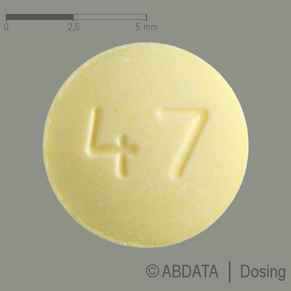 Produktabbildungen für OLANZAPIN Aurobindo 7,5 mg Tabletten in der Vorder-, Hinter- und Seitenansicht.