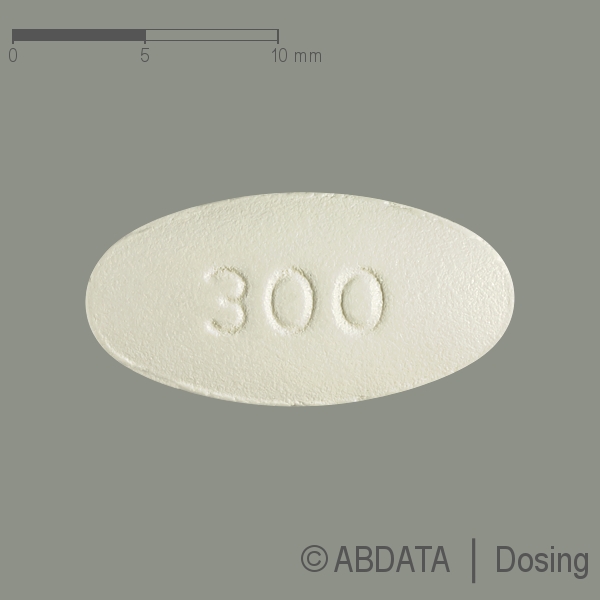 Produktabbildungen für IRBESARTAN HEXAL 300 mg Filmtabletten in der Vorder-, Hinter- und Seitenansicht.