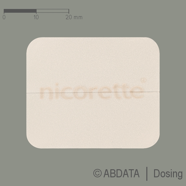 Produktabbildungen für NICORETTE TX Pflaster 10 mg in der Vorder-, Hinter- und Seitenansicht.