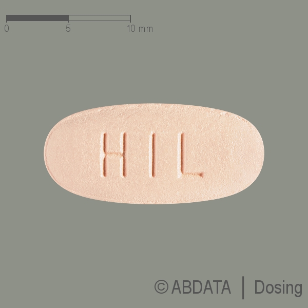 Produktabbildungen für VALSARTAN-1A Pharma plus 320/12,5 mg Filmtabletten in der Vorder-, Hinter- und Seitenansicht.