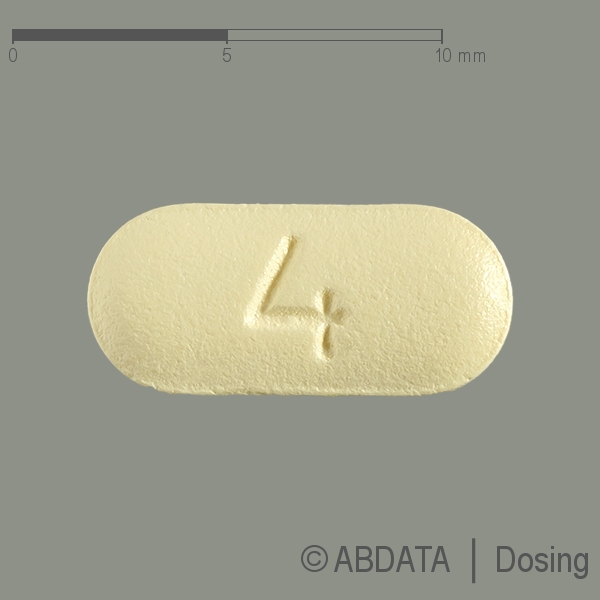 Produktabbildungen für ONDANSETRON AbZ 4 mg Filmtabletten in der Vorder-, Hinter- und Seitenansicht.