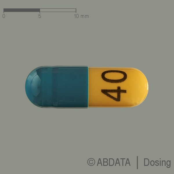 Produktabbildungen für DULOXETIN AbZ Uro 40 mg magensaftres.Hartkapseln in der Vorder-, Hinter- und Seitenansicht.