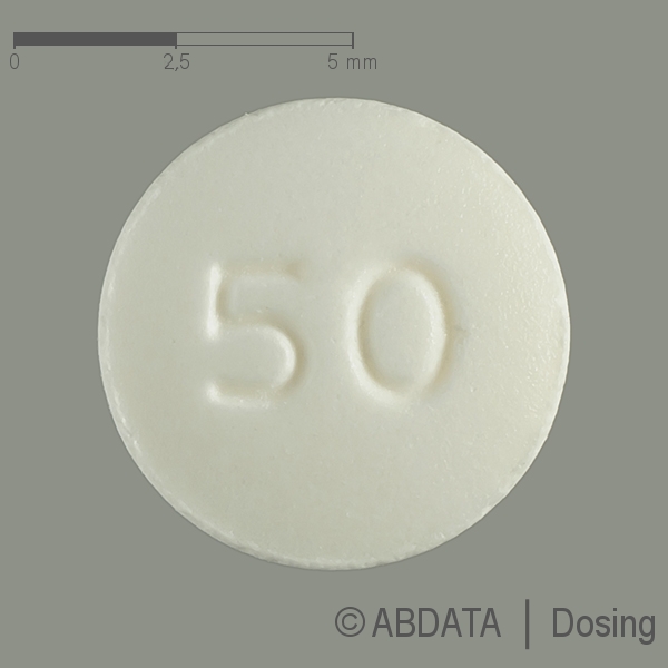Produktabbildungen für QUETIAPIN Hormosan 50 mg Retardtabletten in der Vorder-, Hinter- und Seitenansicht.