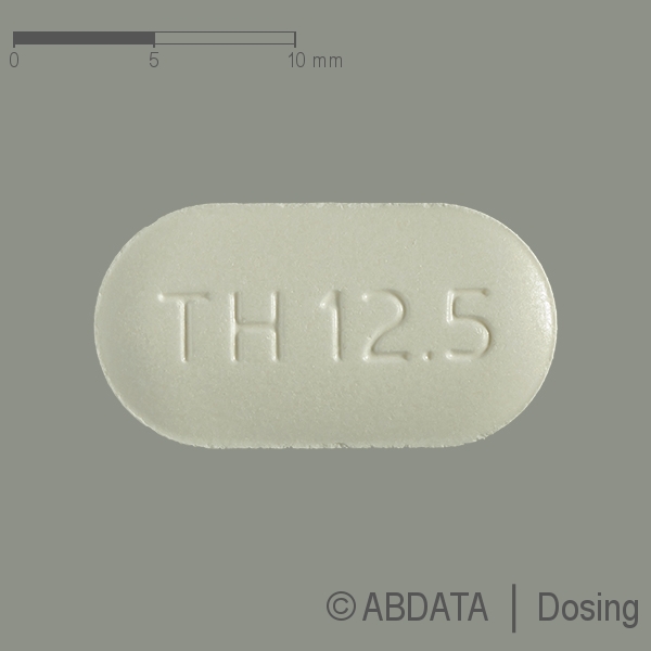 Produktabbildungen für TELMISARTAN plus HCT STADA 80 mg/12,5 mg Tabletten in der Vorder-, Hinter- und Seitenansicht.