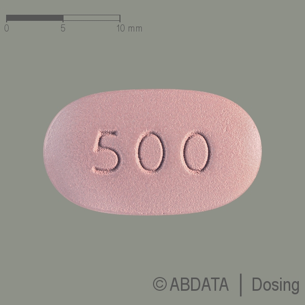 Produktabbildungen für ABIRATERON-Uropharm 500 mg Filmtabletten in der Vorder-, Hinter- und Seitenansicht.