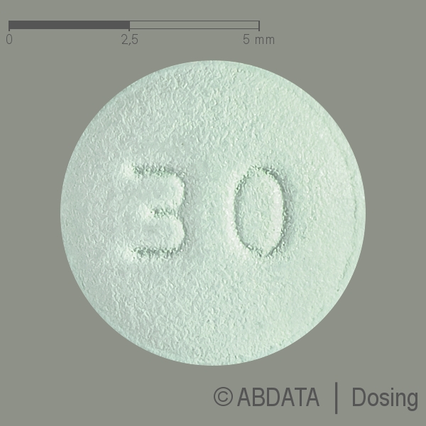 Produktabbildungen für ETORICOXIB axcount 30 mg Filmtabletten in der Vorder-, Hinter- und Seitenansicht.