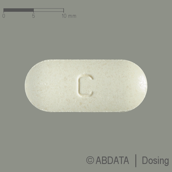 Produktabbildungen für CEFUROX BASICS 500 mg Tabletten in der Vorder-, Hinter- und Seitenansicht.