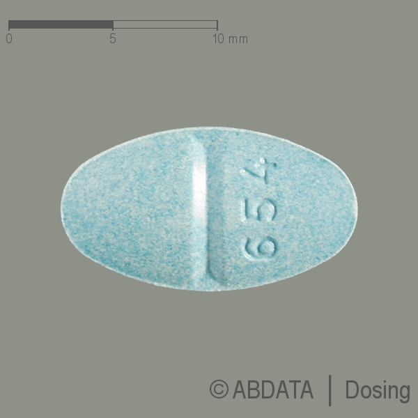 Produktabbildungen für NACOM 250 mg/25 mg Tabletten in der Vorder-, Hinter- und Seitenansicht.
