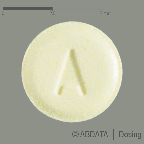 Produktabbildungen für OLANZAPIN Glenmark 2,5 mg Tabletten in der Vorder-, Hinter- und Seitenansicht.