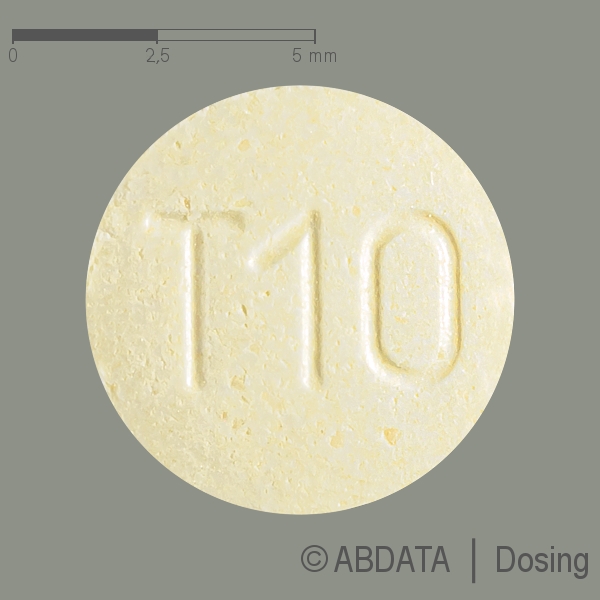 Produktabbildungen für THIAMAZOL 10 mg HEXAL Tabletten in der Vorder-, Hinter- und Seitenansicht.
