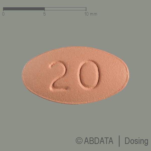 Produktabbildungen für AXURA 20 mg Filmtabletten in der Vorder-, Hinter- und Seitenansicht.