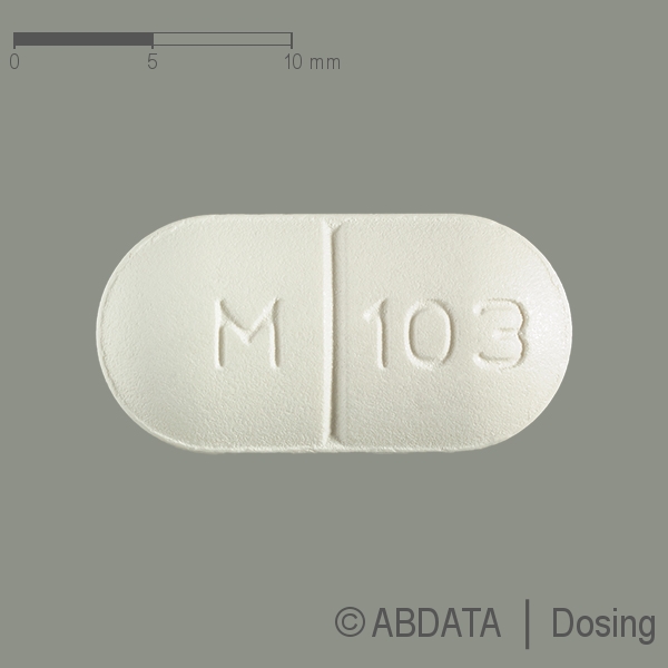 Produktabbildungen für LAMIVUDIN/Zidovudin Mylan 150 mg/300 mg Filmtabl. in der Vorder-, Hinter- und Seitenansicht.