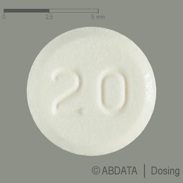 Produktabbildungen für TELMISARTAN Micro Labs 20 mg Tabletten in der Vorder-, Hinter- und Seitenansicht.
