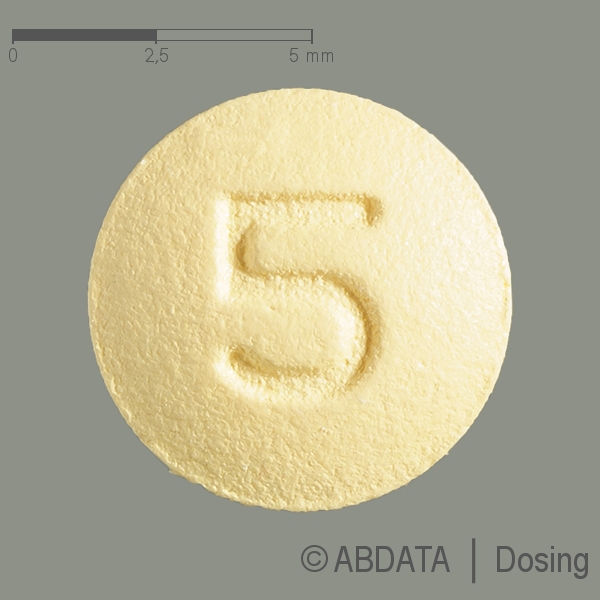 Produktabbildungen für FORXIGA 5 mg Filmtabletten in der Vorder-, Hinter- und Seitenansicht.