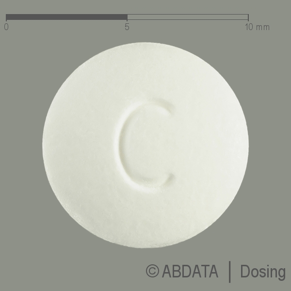 Produktabbildungen für MAVENCLAD 10 mg Tabletten in der Vorder-, Hinter- und Seitenansicht.