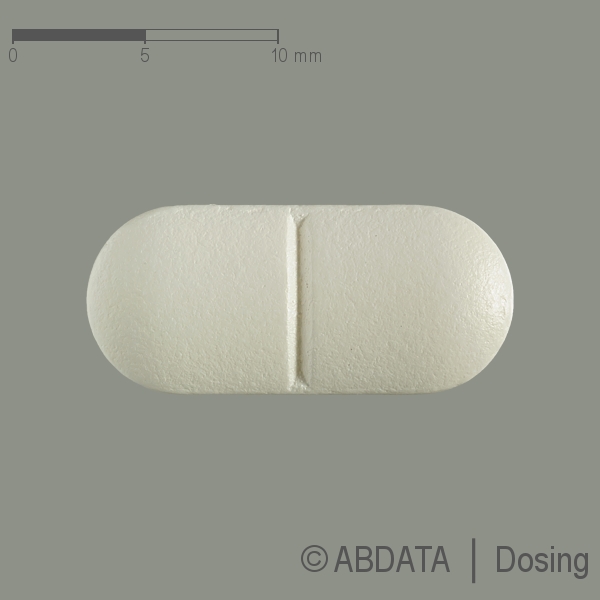 Produktabbildungen für UNSERE Ibuprofen-Filmtabletten in der Vorder-, Hinter- und Seitenansicht.