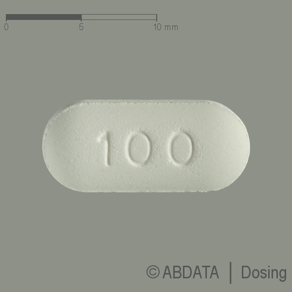 Produktabbildungen für CYPROTERONACETAT beta 100 mg Tabletten in der Vorder-, Hinter- und Seitenansicht.