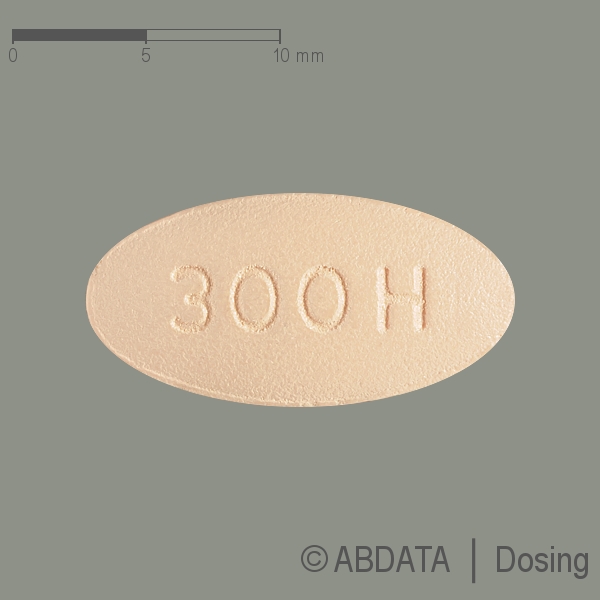 Produktabbildungen für IRBESARTAN comp HEXAL 300 mg/12,5 mg Filmtabletten in der Vorder-, Hinter- und Seitenansicht.