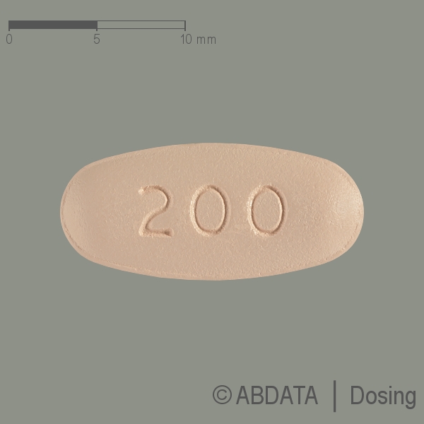 Produktabbildungen für ONUREG 200 mg Filmtabletten in der Vorder-, Hinter- und Seitenansicht.