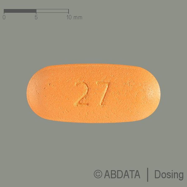 Produktabbildungen für ABACAVIR/Lamivudin Aurobindo 600 mg/300 mg FTA in der Vorder-, Hinter- und Seitenansicht.